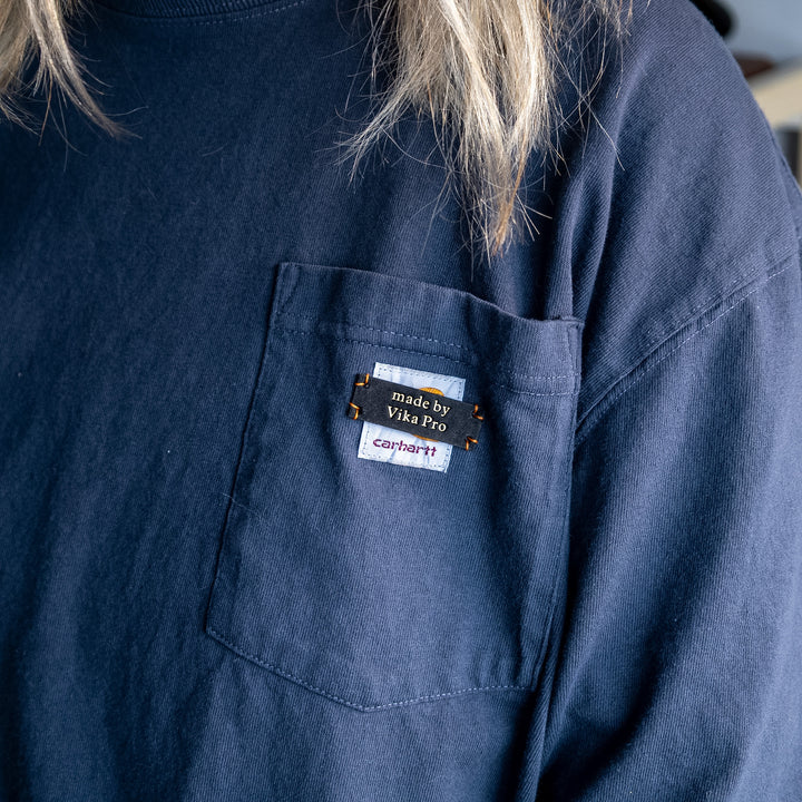 "made by" leather tags