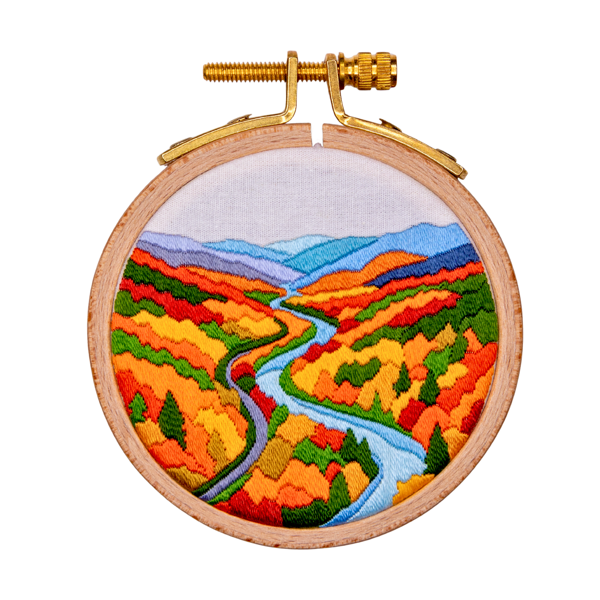 Adirondack Mountains, New York State, USA, Satin Stitch PDF Embroidery ...